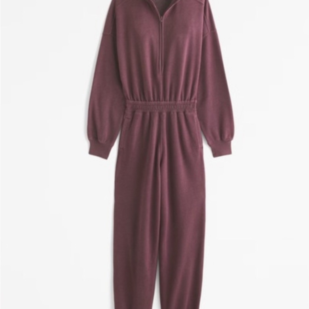 Abercrombie & Fitch Burgundy Jumpsuit